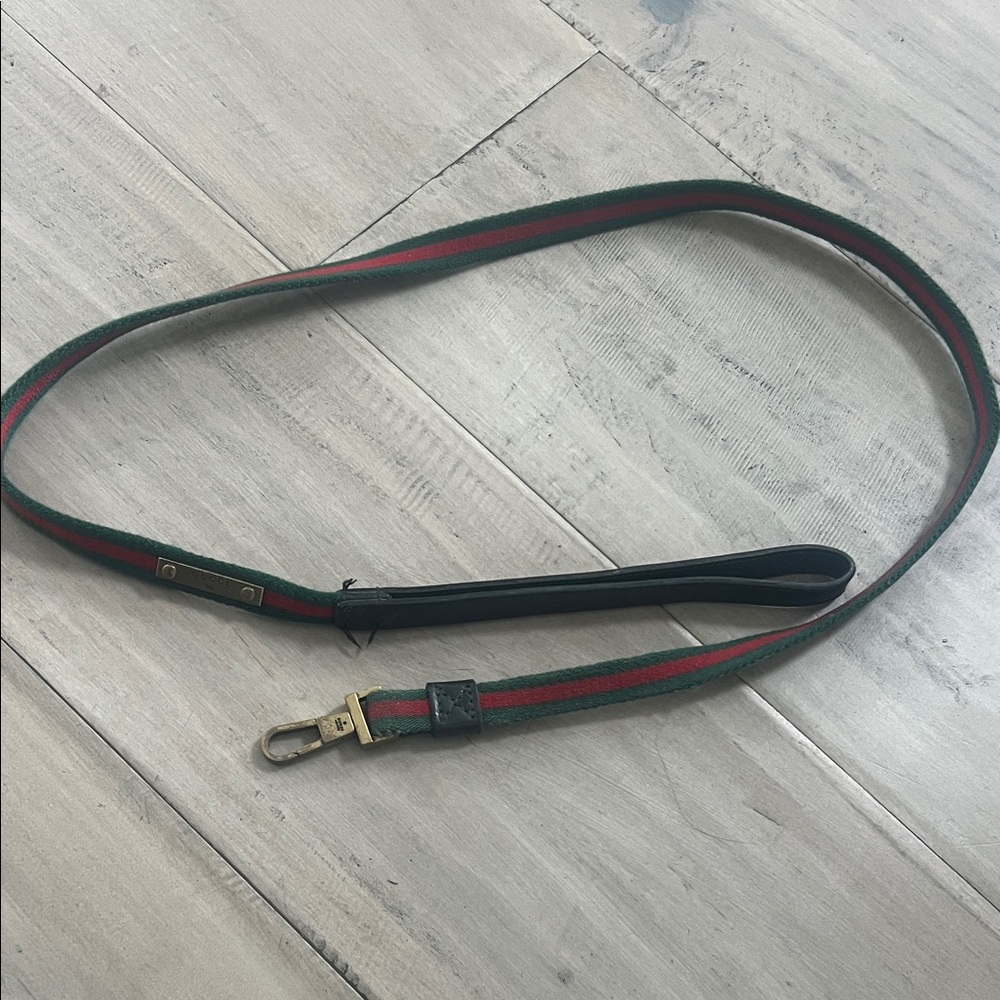 Gucci Green and Red Dog Leash